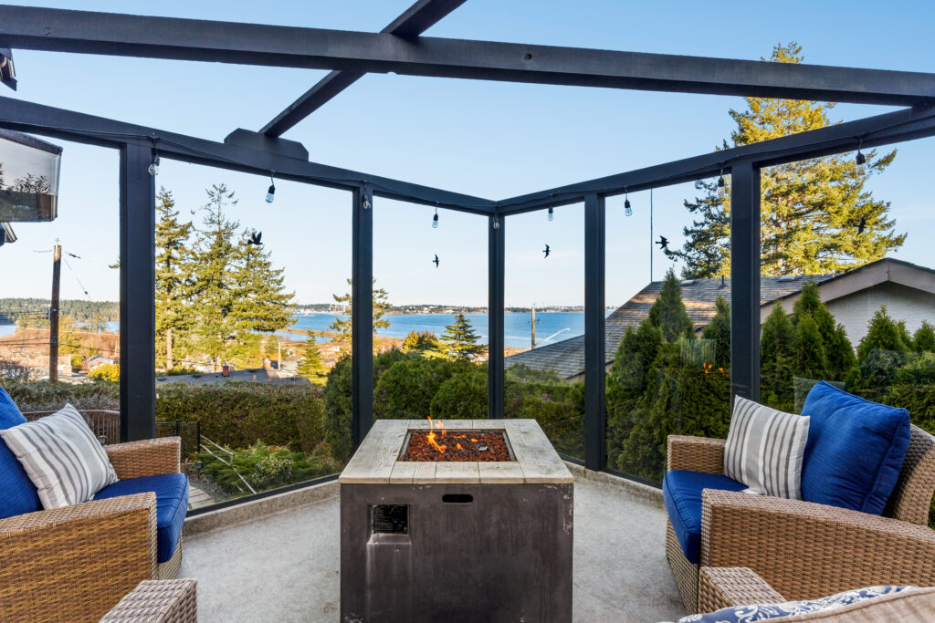 enclosed patio on a victoria bc house
