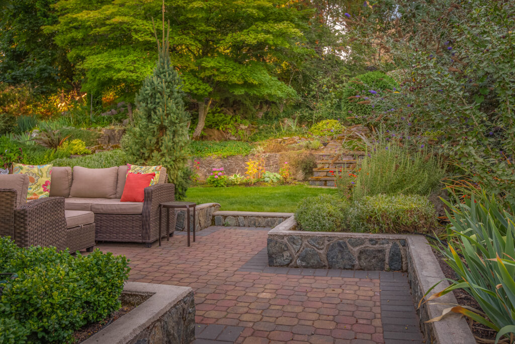 backyard of home in cordova bay