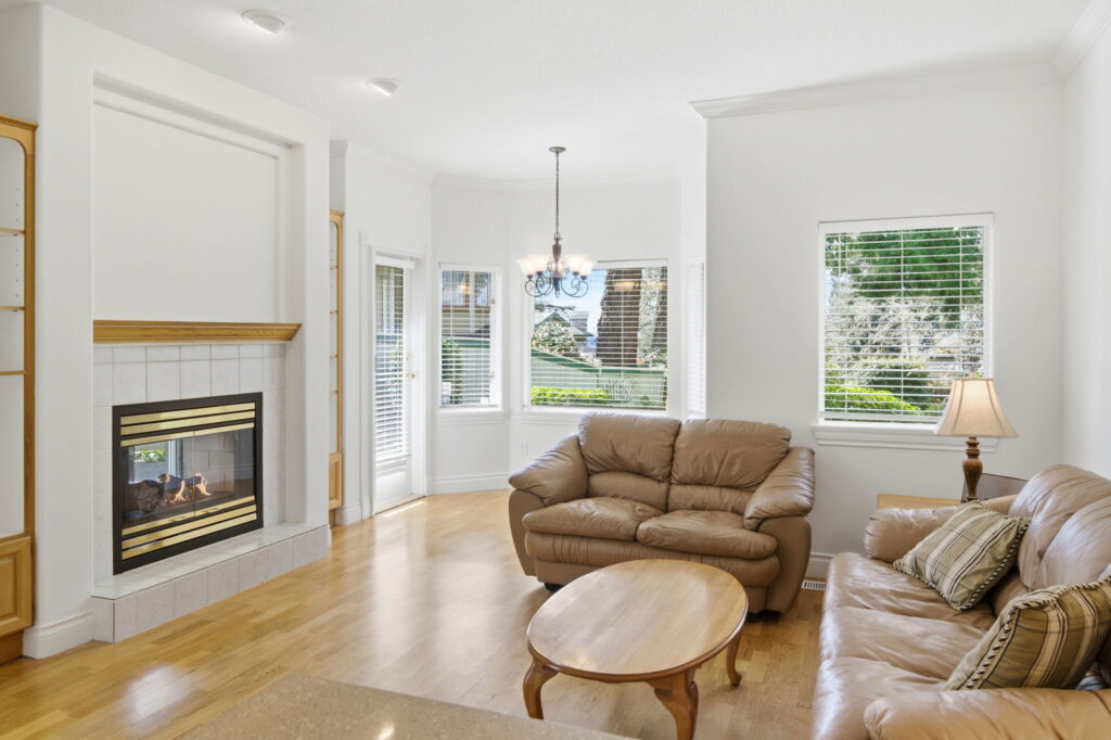 living room in royal oak townhome